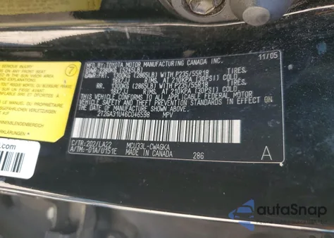 2006 Lexus Rx 330 из США, поврежденный, VIN 2T2GA31U46C046598